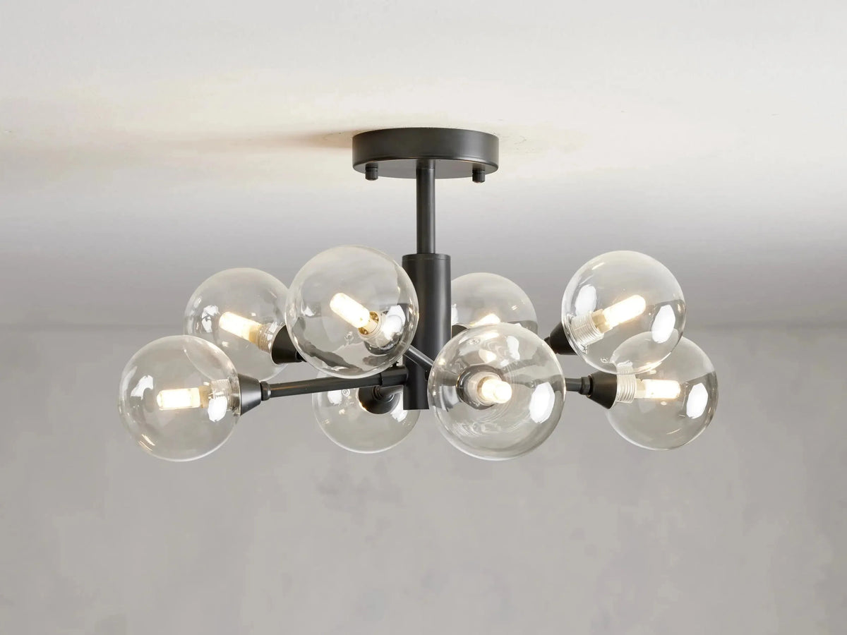 Apollo Modern Glass Ball Flushmount 20''36''47''