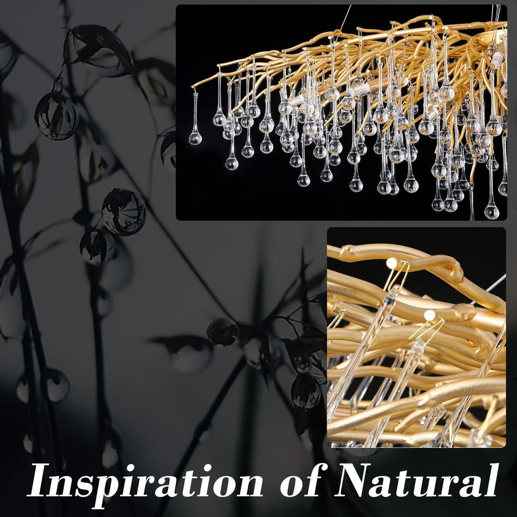 Doris Rain Branch Chandelier 23.5"D Gold