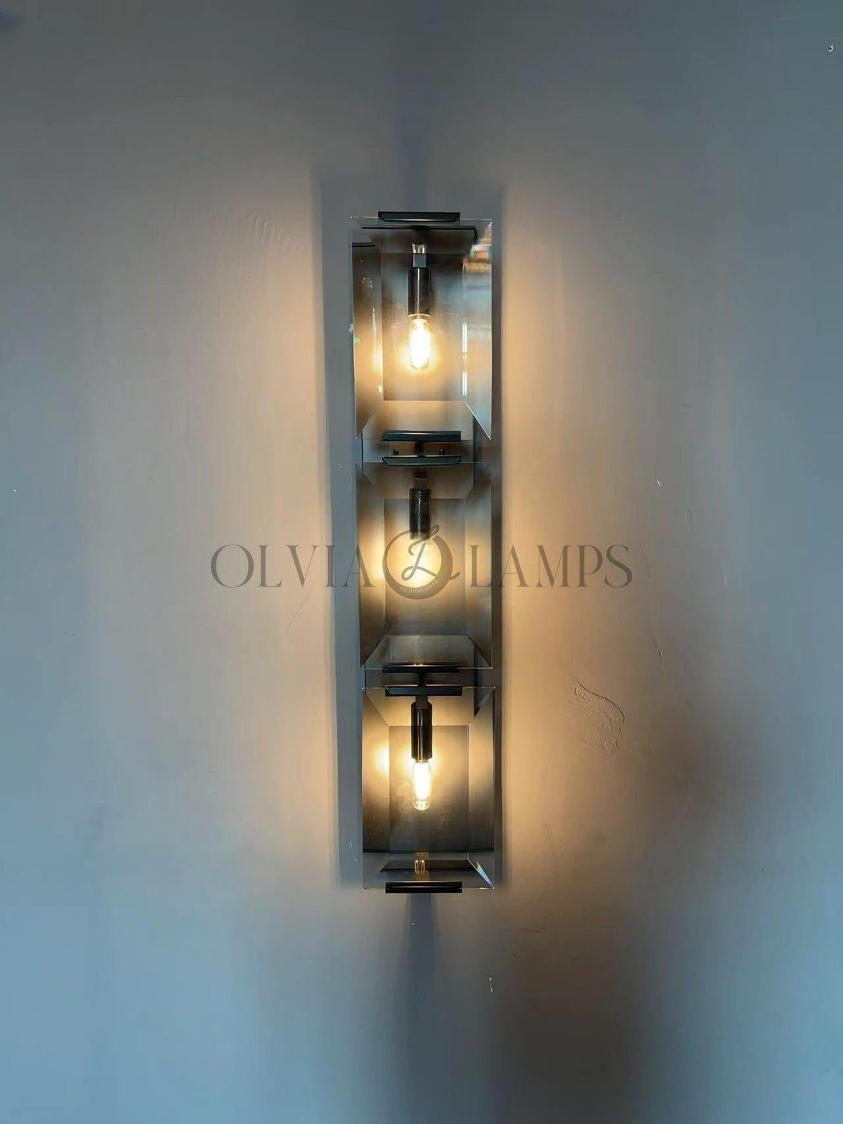 Harlew Crystal Triple Wall Lamp