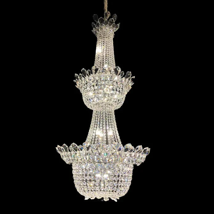 Luxury Empire Branch Crystal Chandelier Pendant Light for Entryway and Foyer