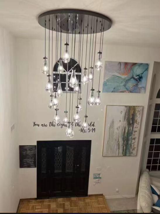 Raindrop Round Chandelier 18"