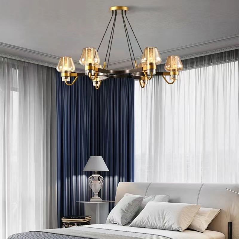 Brass,post-modern,industrial style, bulb, light luxury, 6 heads, glass, 8 heads,chandeliers, branch, pendants, Calmoxve, living room. bedroom, dining room, light,