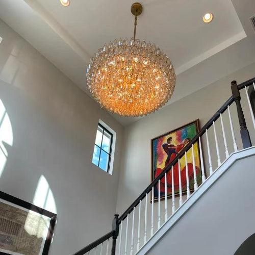 Chiaravalle Glass Tiered Round Chandelier 37"D 47''D 62''D