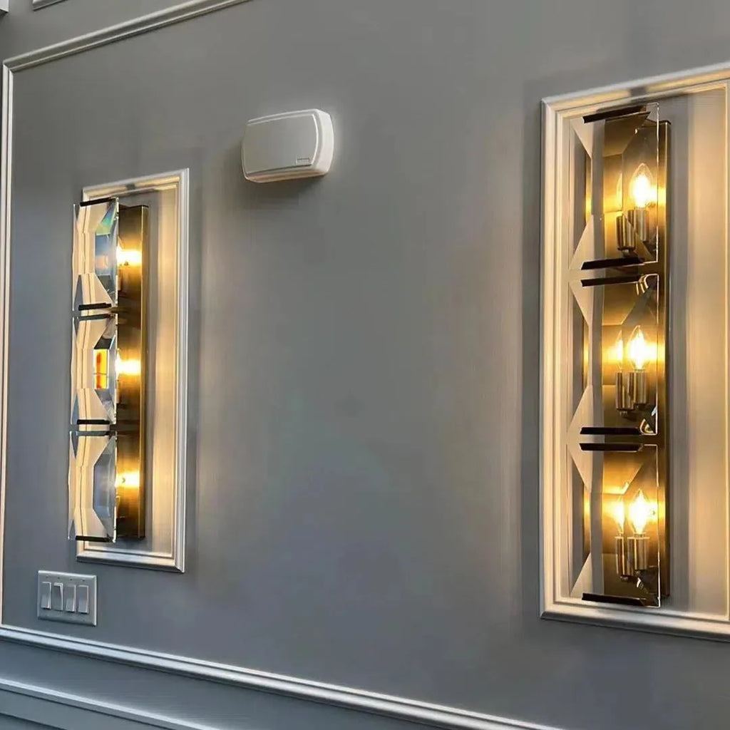 Harlew Crystal Triple Wall Lamp