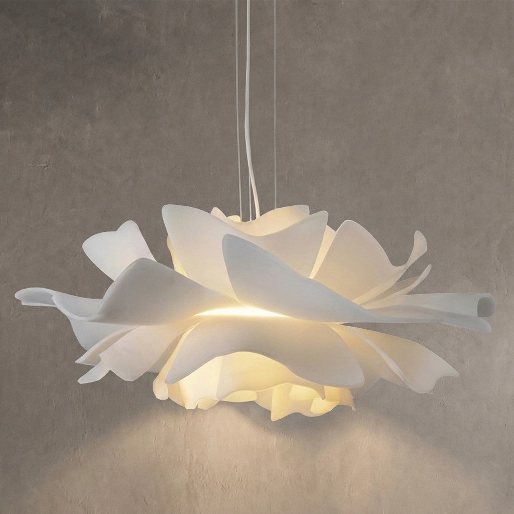 2024 New Arrival  Single White Flower Ceiling Light For Kitchen Dining Room Table