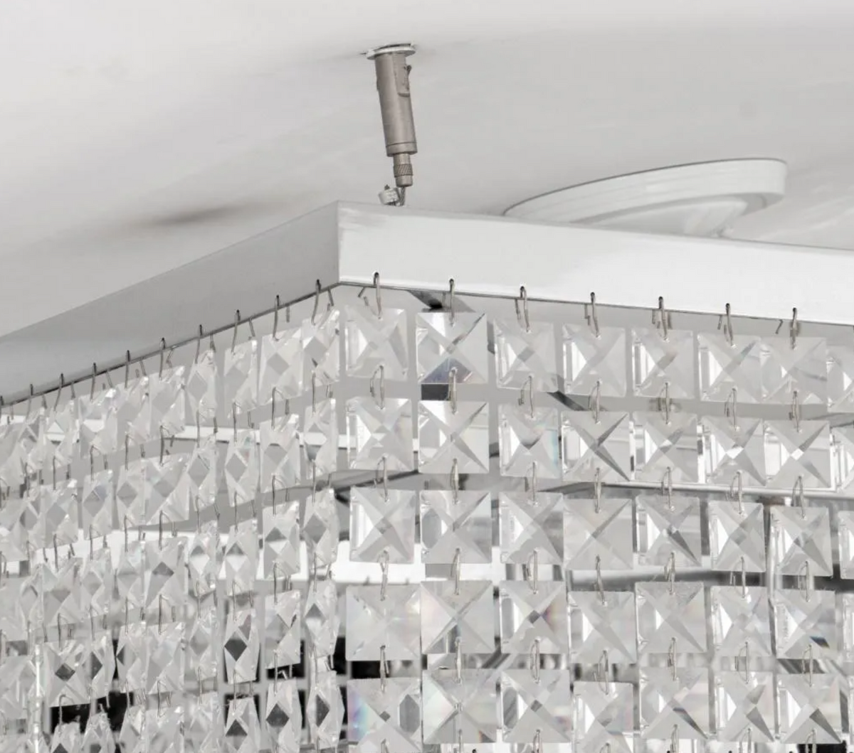 Crystal glass square chandelier