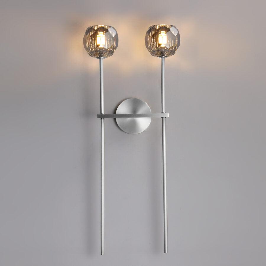 Bille De Crystal Ball Grand Double Wall Sconce