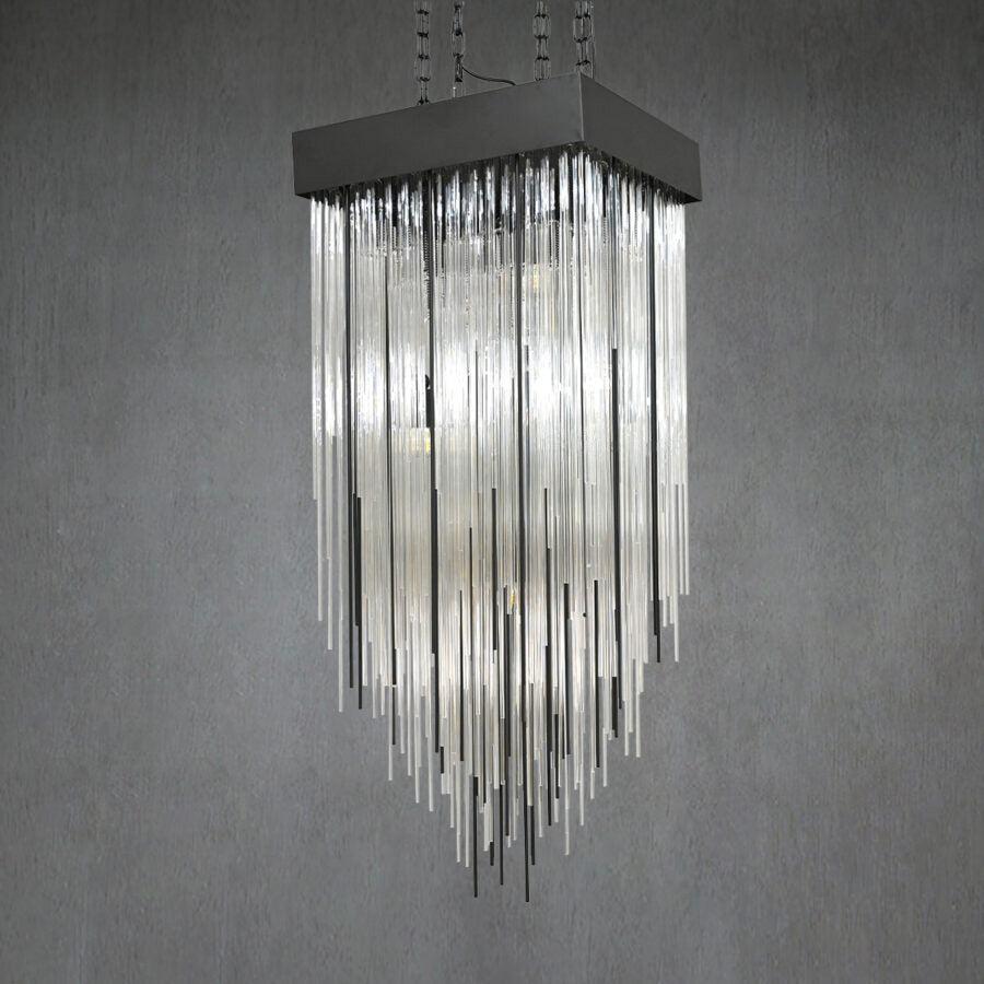 Casa Blown Glass Square Chandelier 20"