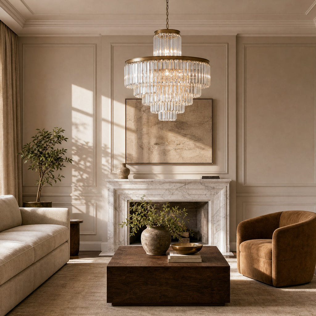 Elegant Lyndore 22-Light Crystal Chandelier with Bronze Finish
