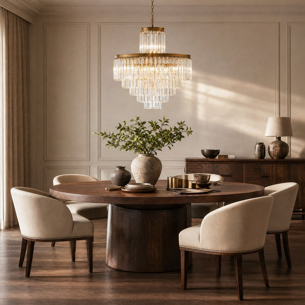 Elegant Lyndore 22-Light Crystal Chandelier with Bronze Finish