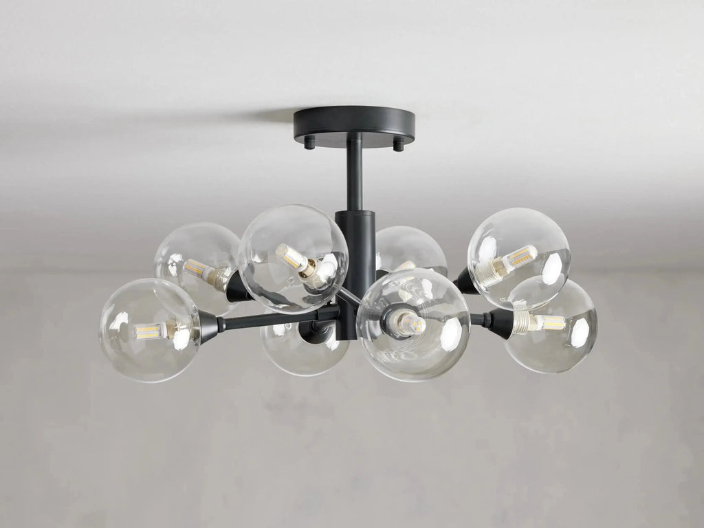 Apollo Modern Glass Ball Flushmount 20''36''47''
