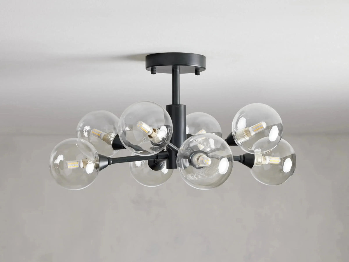 Apollo Modern Glass Ball Flushmount 20''36''47''
