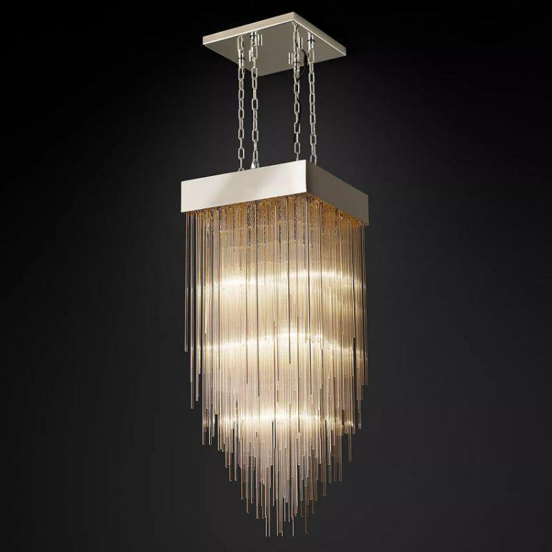 Casa Blown Glass Square Chandelier 20"