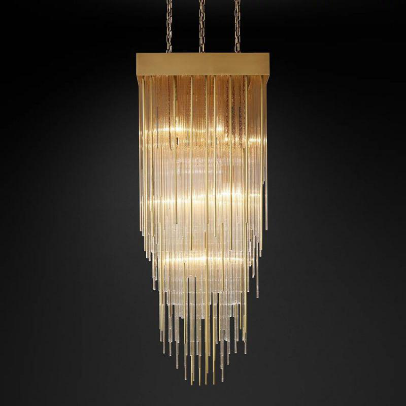 Casa Blown Glass Square Chandelier 20"