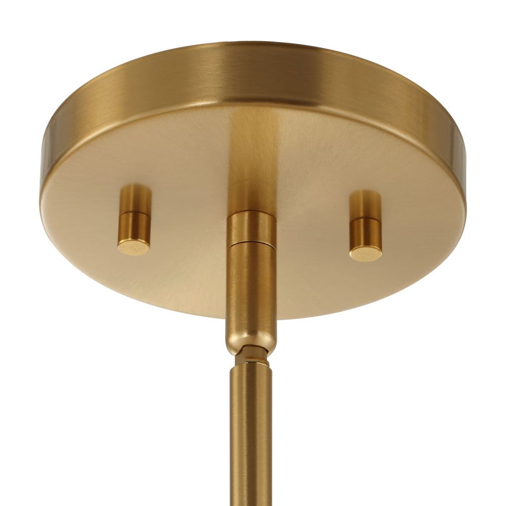 Ripple Frost Glass Brass Beaded Pendant Light