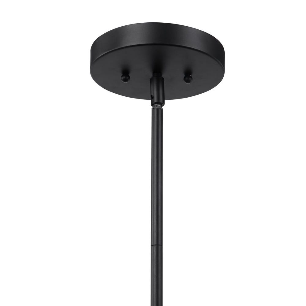 Matte Black Metal Shade Pendant Light