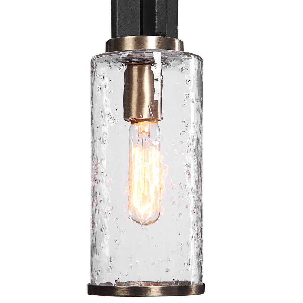 Jarsdel Industrial Black Brass Mini Pendant Light