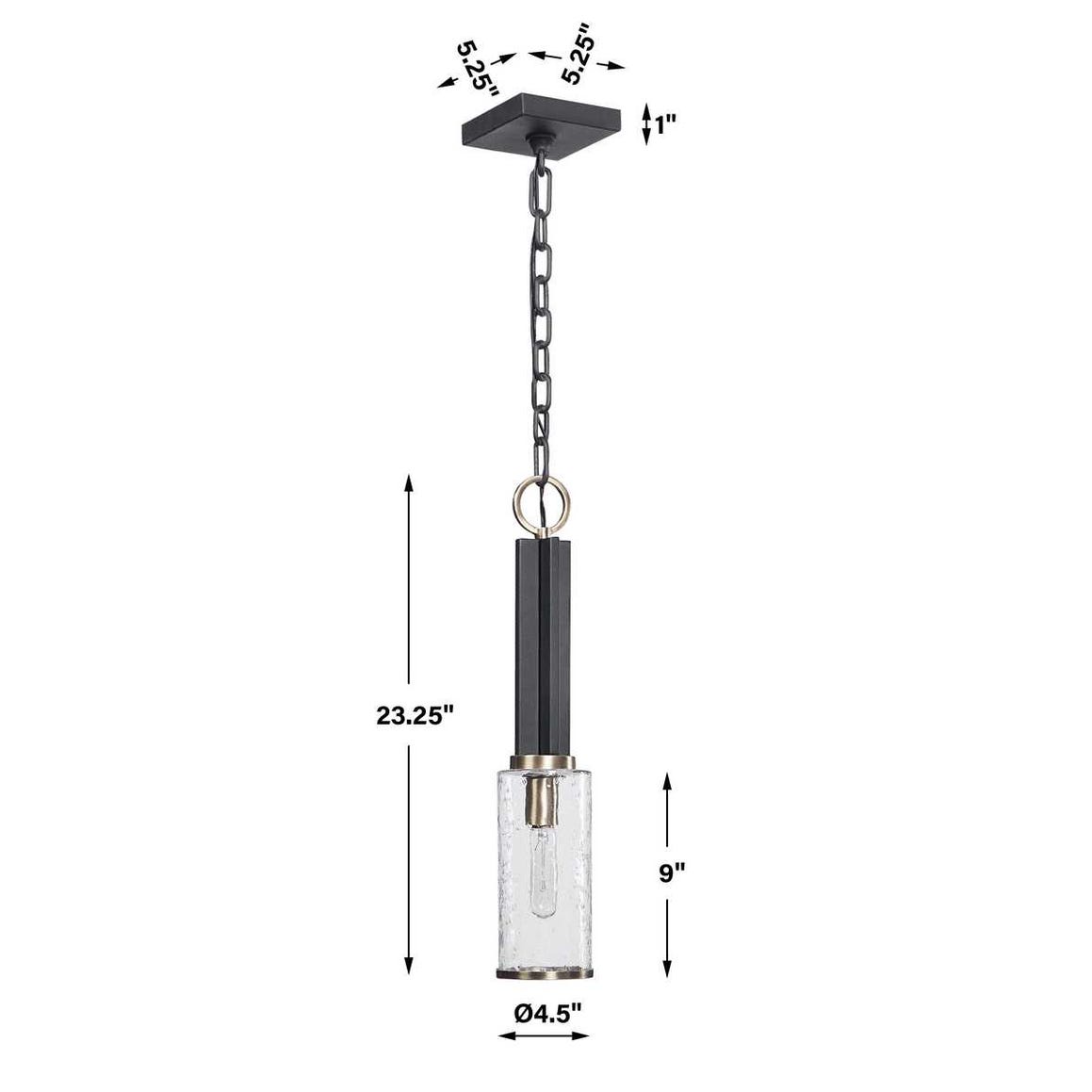 Jarsdel Industrial Black Brass Mini Pendant Light