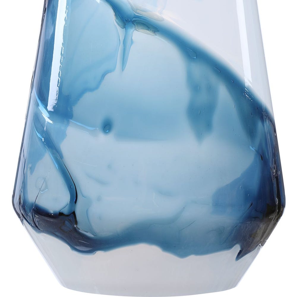 Windswept Blue and White Mini Pendant Light
