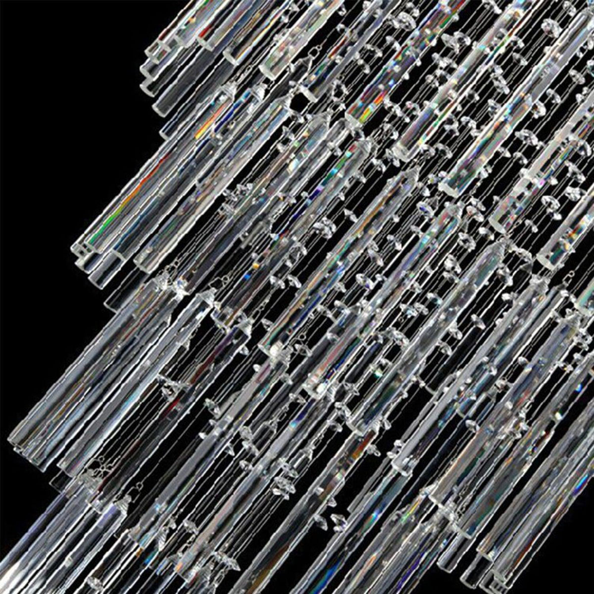 Floating Castle Round Rain Crystal Chandelier Ceiling Lights