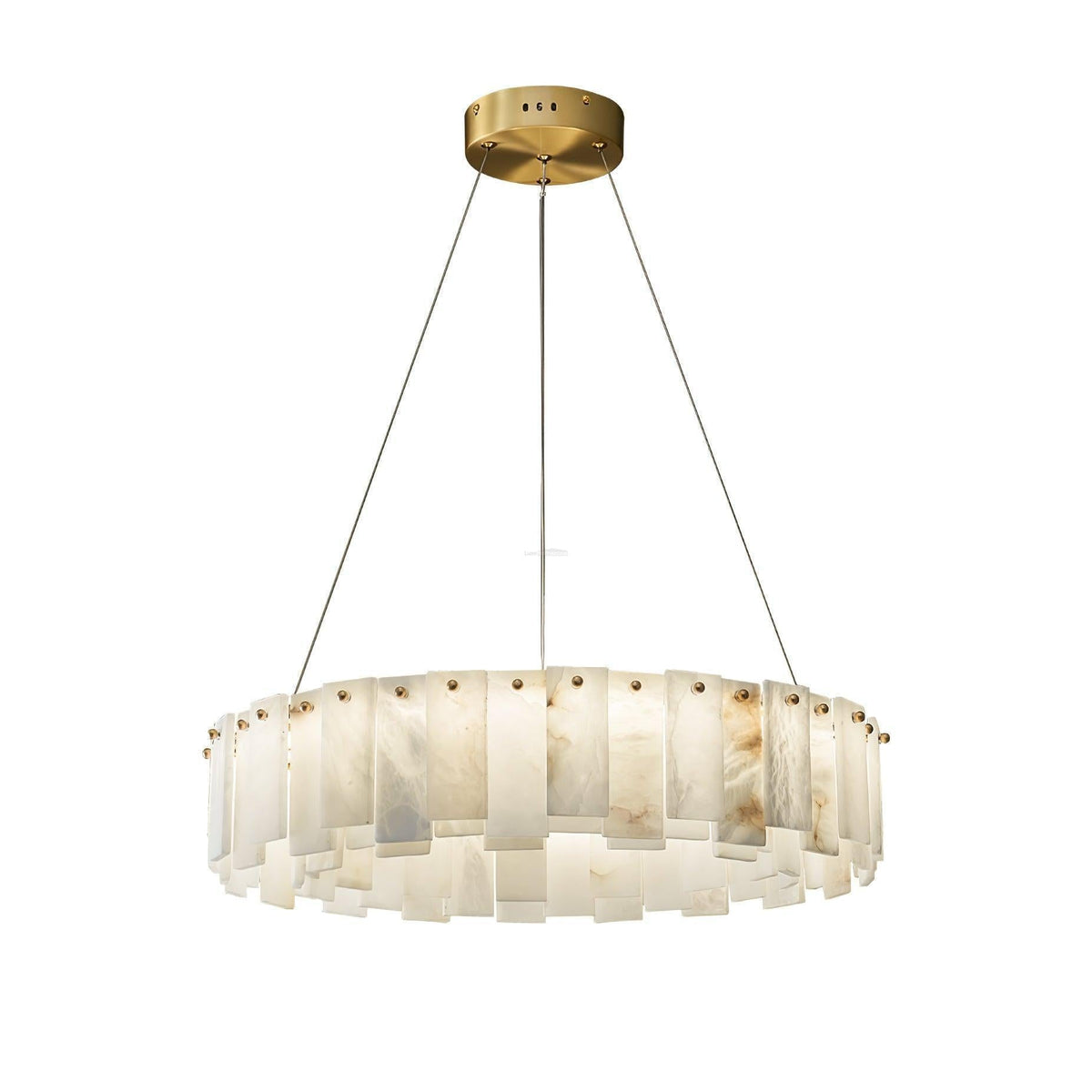 Halos Alabaster Round/Square Chandelier