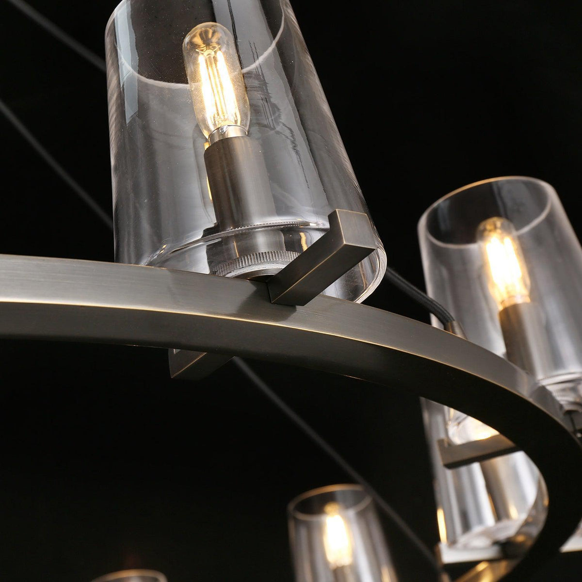 Paricia Clear Glass Round Chandelier 36" 48" 60"