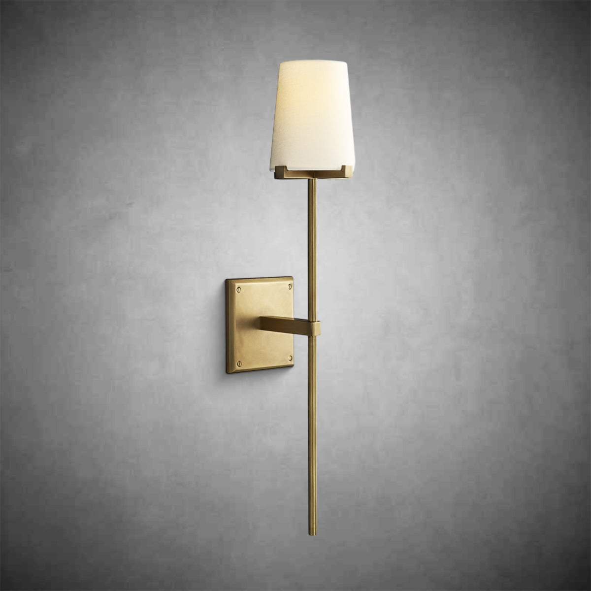 Paricia Fabric Shade Torch Sconce
