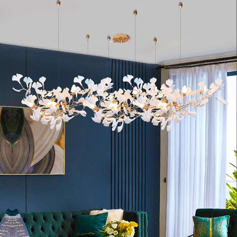 Modern Ceramic Ginkgo Chandelier