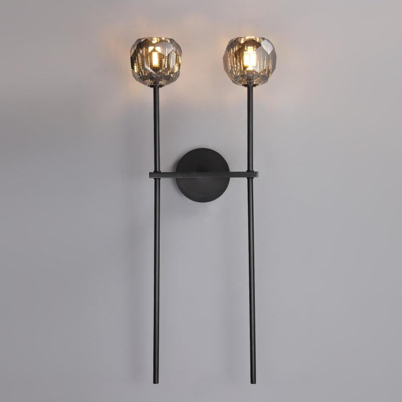 Bille De Crystal Ball Grand Double Wall Sconce