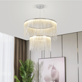 Vicky Two-tier Chain Tassel Round Chandelier