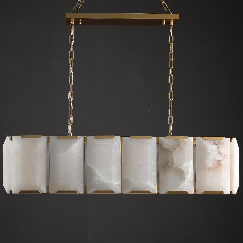 Harlew Calcite Rectangular Chandelier 42"54''62''74''