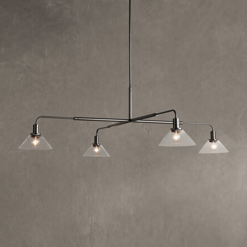 Torvane Glass Round Chandelier 30'' 52''