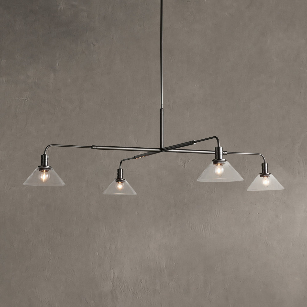 Torvane Glass Round Chandelier 30'' 52''