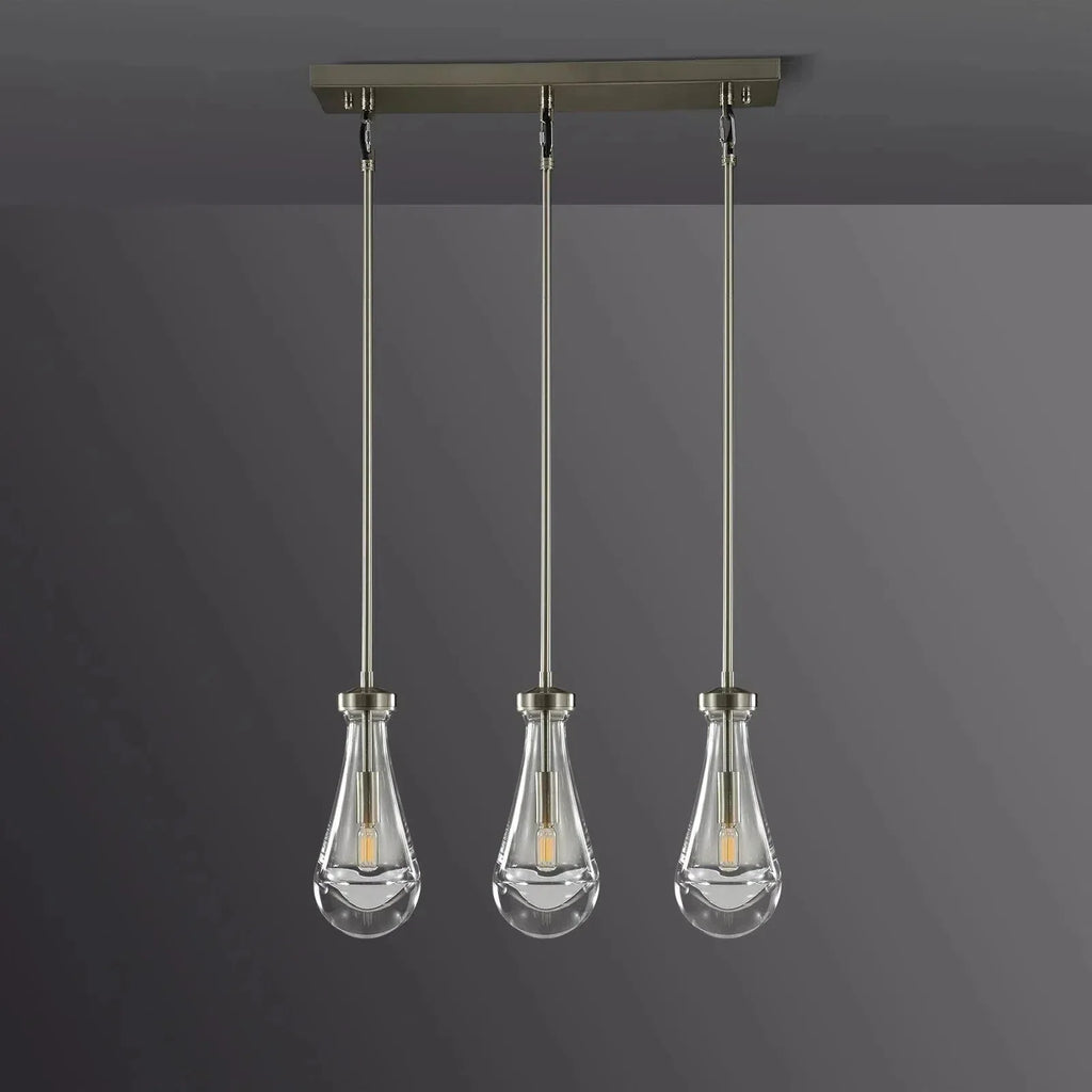 Raindrop Linear Chandelier 3-Light 22''