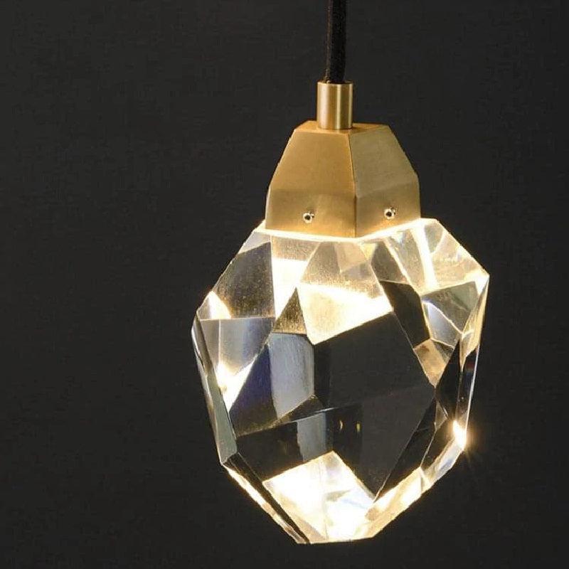 Zora Faceted Crystal Brass Wall Sconce