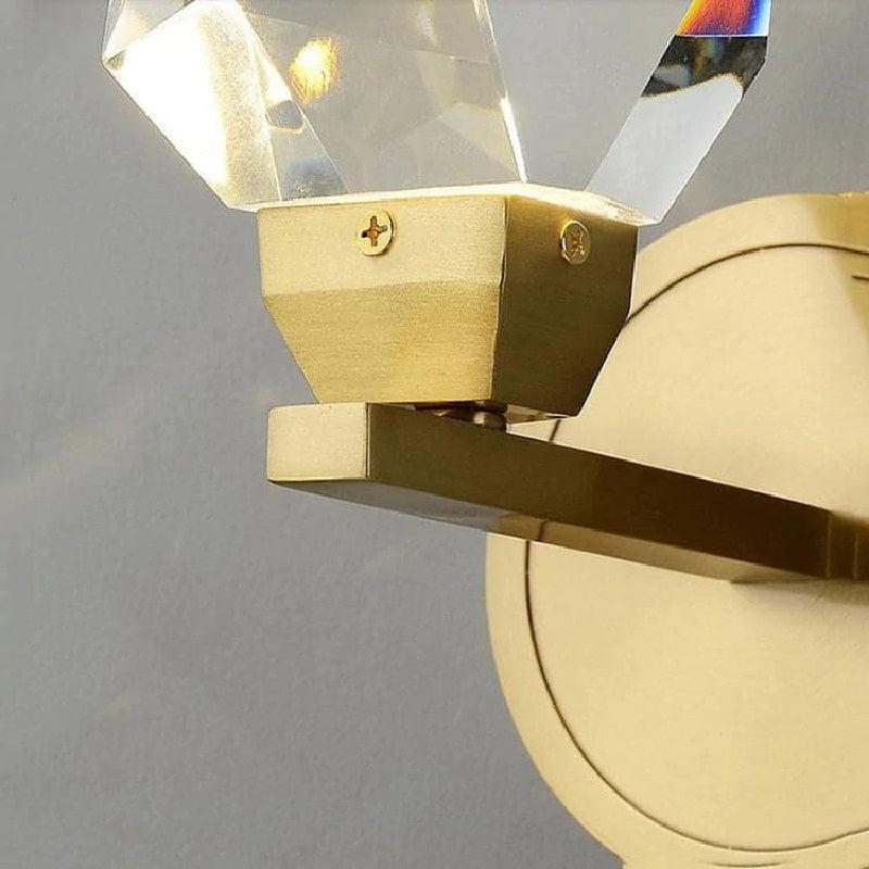 Zora Modern Faceted Crystal Wall Sconce
