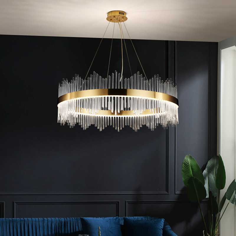 Skylar Round Glass Chandelier