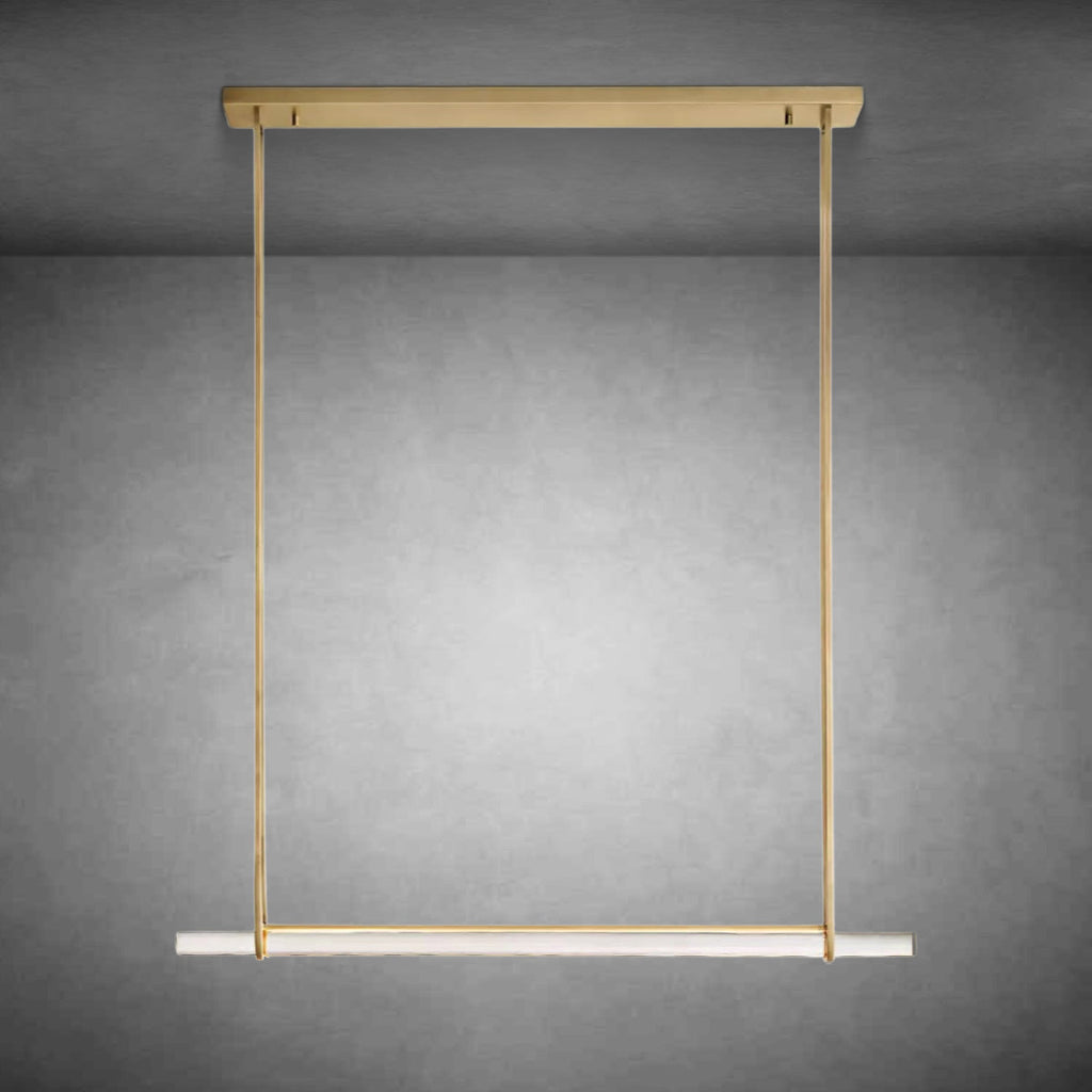 Auduban Crystal Single Bar Linear Chandelier