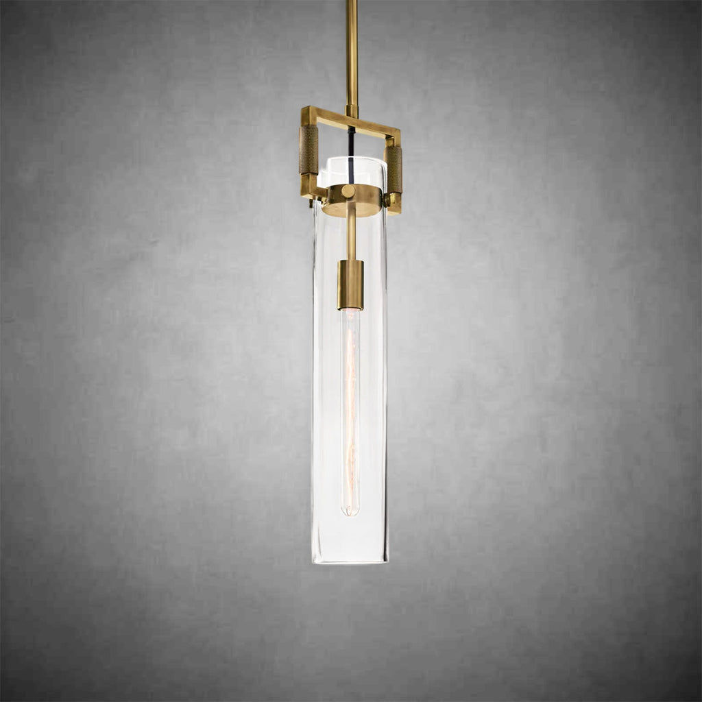 Machine Glass Cylinder Pendant 12''22''