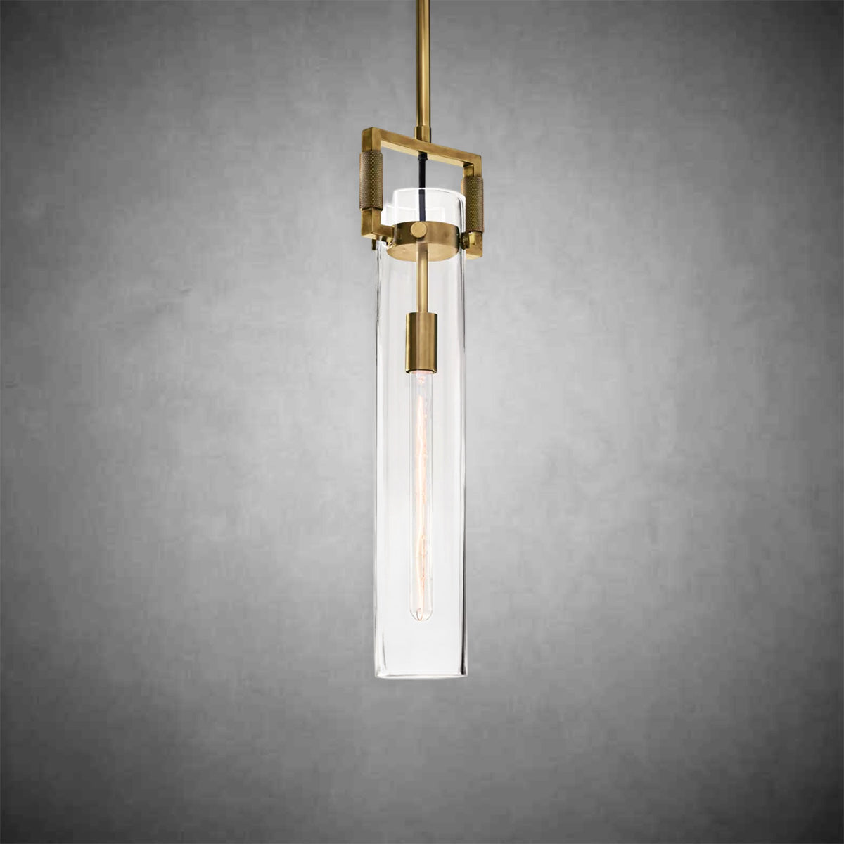 Machine Glass Cylinder Pendant 12''22''