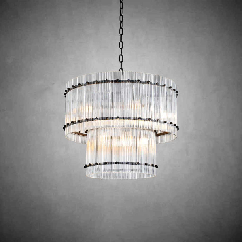 Sun Marcus 2-Tier Round Chandelier 37"