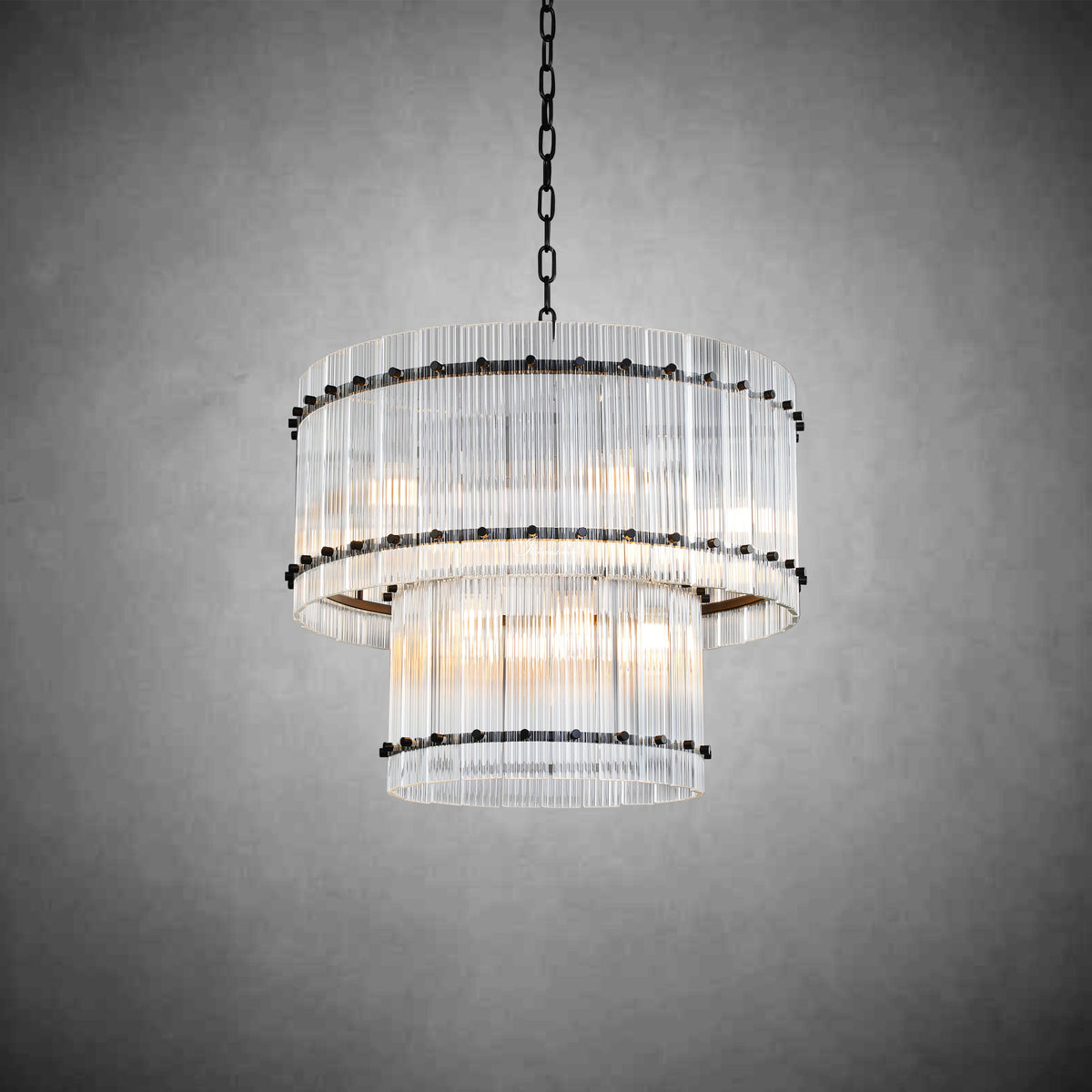 Sun Marcus 2-Tier Round Chandelier 37"