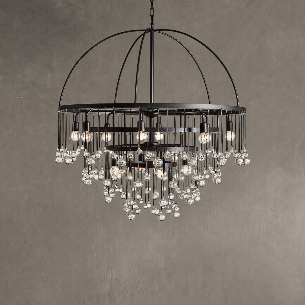 Aurelle Crystal Ball Round Chandelier 5 Light / 8 Light
