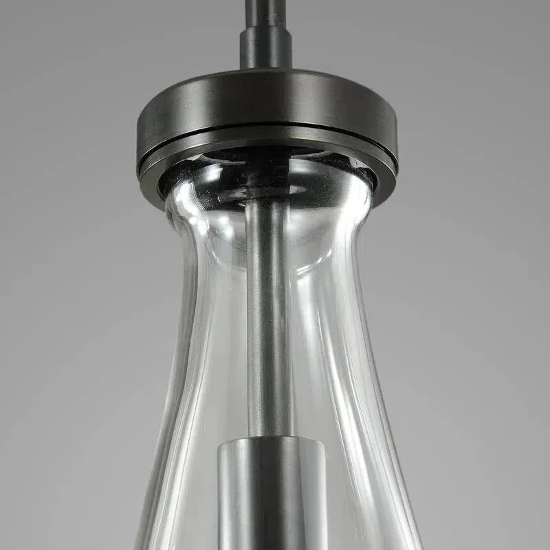 Raindrop Round Chandelier 5 Lights 14"D