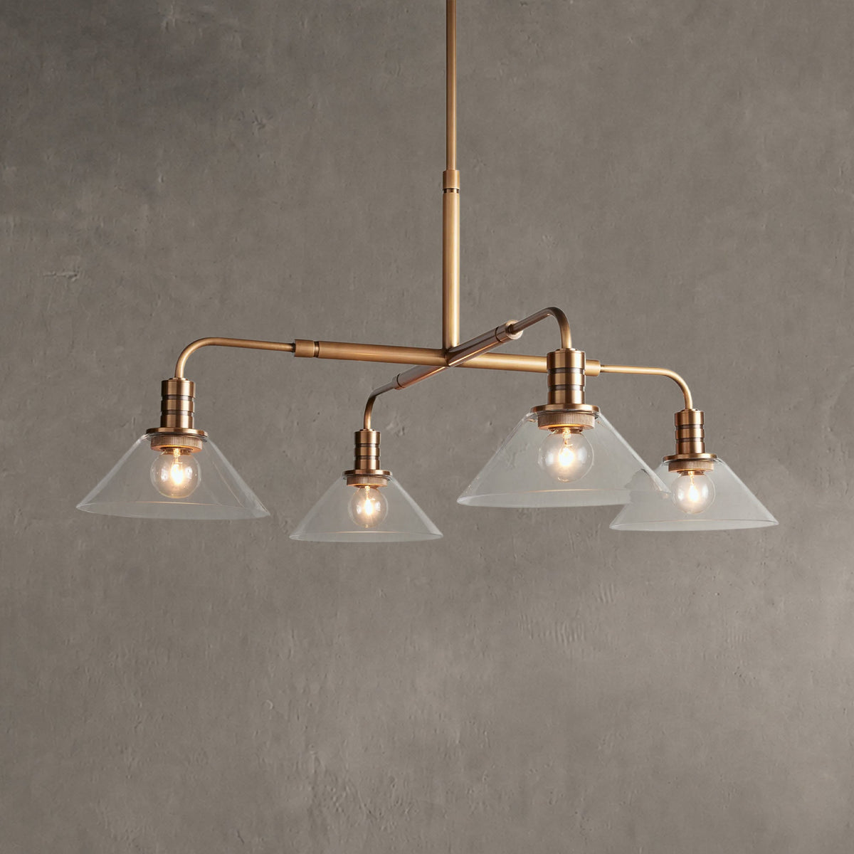Torvane Glass Round Chandelier 30'' 52''