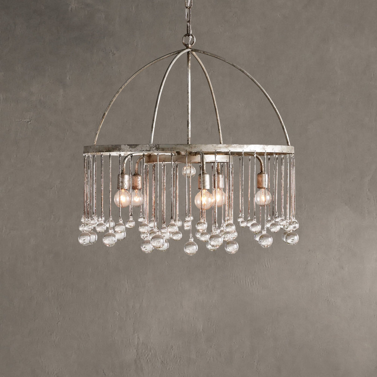 Aurelle Crystal Ball Round Chandelier 5 Light / 8 Light