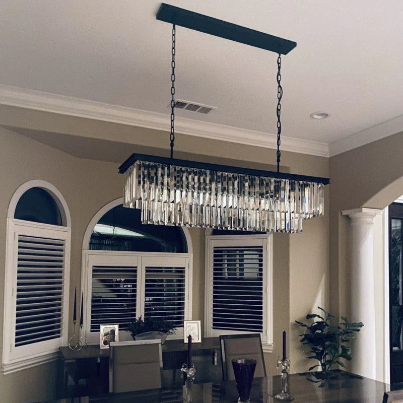 1920s Odaon Art Deco Rectangular Chandelier 40''49"59''72''