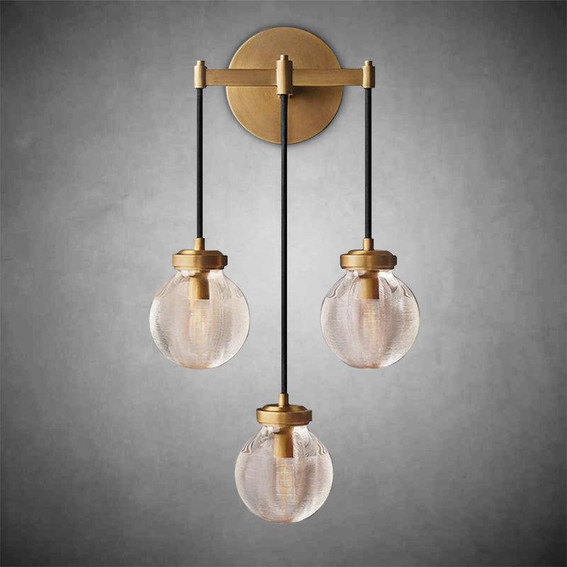 Pearls Glass 3-Head Wall Sonce