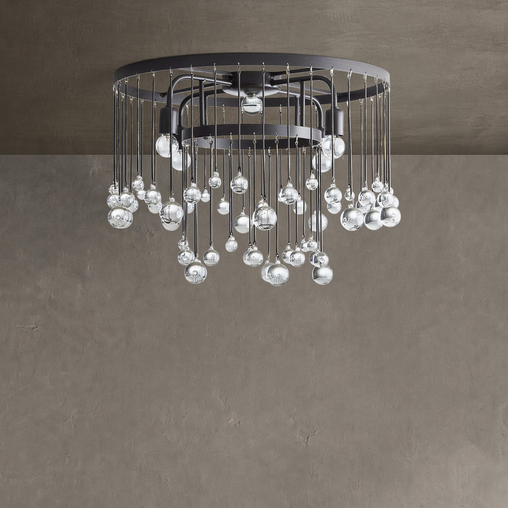 Aurelle Crystal Ball Flush mount