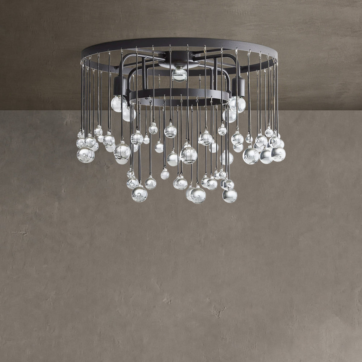 Aurelle Crystal Ball Flush mount
